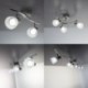 Lámpara LED de techo I Focos giratorios I Lámpara de techo con 2 bombillas E14 I Orientable I Habitación I Níquel mate I Colo