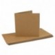 Tarjetas Incluye Sobres de papel kraft, Juego de 50, en blanco reciclado Tarjetas de invitación en marrón | imprimibles Post 
