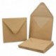 Tarjetas Incluye Sobres de papel kraft, Juego de 50, en blanco reciclado Tarjetas de invitación en marrón | imprimibles Post 