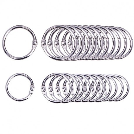 Anillas Encuadernar 20mm, Anillos de Libro 12 Piezas Anillos de Metal para  Carpeta para Encuadernar Cuadernos de Hojas Sueltas, Tarjetas de índice