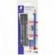 Staedtler 308 SBK3P2. Set de dibujo técnico: 3 Rotuladores Pigment Liner, lápiz, goma de borrar y afilalápices.