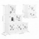 LANGRIA Armario Modular Organizador Convertible de 6 Cubos con Puertas, 1 Barra para Colgar Ropa, Pegatinas Adhesivas Decorat