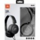 JBL T450 - Auriculares supraaurales con micrófono incluido y cable, control remoto de un solo botón, sonido Pure Bass, negro