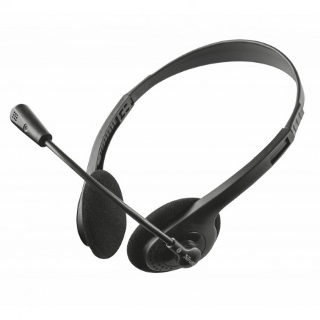 Trust Ziva - Auriculares con micrófono para Ordenador, Color Negro