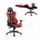 HOMCOM Gaming Silla de Oficina Bucket Reclinable Elevable Giratoria Silla Gamer de PC Ejecutiva Deportiva Acolchada Cuero PU 