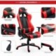 HOMCOM Gaming Silla de Oficina Bucket Reclinable Elevable Giratoria Silla Gamer de PC Ejecutiva Deportiva Acolchada Cuero PU 