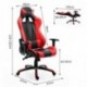 HOMCOM Gaming Silla de Oficina Bucket Reclinable Elevable Giratoria Silla Gamer de PC Ejecutiva Deportiva Acolchada Cuero PU 