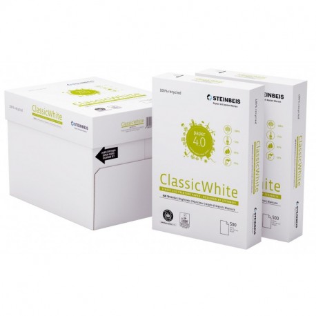 Steinbeis ClassicWhite DIN A4, Papel multifunción, Color Blanco, 80 g/m², 5 x 500 hojas