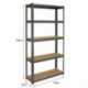 Monster Racking - 2 Estanterías T-Rax de Acero Sin Tornillos Grises 90cm x 30cm x 180cm