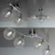 Lámpara de techo I Bolas de cristal I Foco LED para techo I Incluye 4 bombillas LED G9 I Luces LED I Focos giratorios I Lámpa