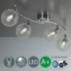 Lámpara de techo I Bolas de cristal I Foco LED para techo I Incluye 4 bombillas LED G9 I Luces LED I Focos giratorios I Lámpa