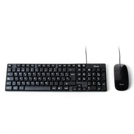 L-link LL-KB-816-COMBO - Kit Teclado + Ratón USB, Color Negro