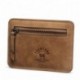 Teemzone Monedero Tarjetero de Piel Hombre Pequeño Cartera de Cremallera Monedas Bolsillo Marrón 