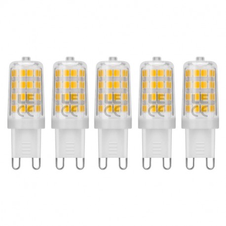 LE Bombillas LED G9 5W~50W Halógena Blanco cálido 340lm Pack de 5 No regulable