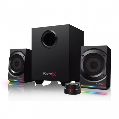 Creative Sound BlasterX Kratos S5 - Sistema de Altavoces de Juegos 2.1 con iluminación RGB Personalizable, Color Negro