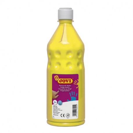 Jovi - Botella de Pintura Dedos, 750 ML, Color Amarillo 56203 