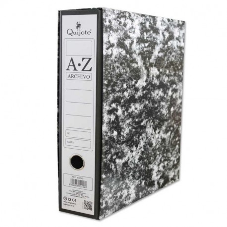 400140 - Pack de 2 Archivadores con caja A-Z, tamaño folio, con 2 anillas y palanca 2 unidades 