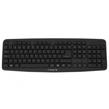 Tacens Anima AAK0+ - Teclado para Ordenador Teclas de Perfil bajo, ergonómico, USB Color Negro