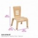 ECR4Kids - Silla escolar de madera de bento, natural Paquete de 2 , 12-Inch Teacher, natural, 1