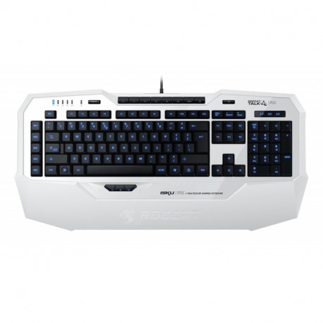 Roccat Isku FX - Teclado gaming USB, iluminación teclas, layout portugués color blanco