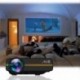 Mini Proyector, ARTLII 1200 Lúmenes LED Portátil Casero HD 1080P Vídeo Proyectores VGA/USB/SD/AV/HDMI Negro 