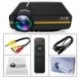 Mini Proyector, ARTLII 1200 Lúmenes LED Portátil Casero HD 1080P Vídeo Proyectores VGA/USB/SD/AV/HDMI Negro 