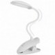 Ledgle Lámpara de lectura de Clip regulable de 8W. Segura para la vista. Lámpara de mesa, con cuello flexible, recargable de 