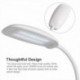 Ledgle Lámpara de lectura de Clip regulable de 8W. Segura para la vista. Lámpara de mesa, con cuello flexible, recargable de 