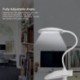 Ledgle Lámpara de lectura de Clip regulable de 8W. Segura para la vista. Lámpara de mesa, con cuello flexible, recargable de 