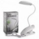 Ledgle Lámpara de lectura de Clip regulable de 8W. Segura para la vista. Lámpara de mesa, con cuello flexible, recargable de 
