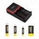 Odec Cargador de Pilas para Pilas Recargables C AA AAA AAAA Ni-MH o Ni-Cd y 18650 26650 18490 17335 16340 10440 Li-ion con 2 
