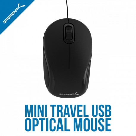 Sabrent Mini Viaje USB ratón óptico con Cable retráctil ms-opmn 