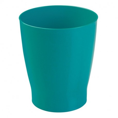 mDesign papelera plastico color azul verdoso - Perfecta como papelera de oficina o para la cocina - Papelera de reciclaje con
