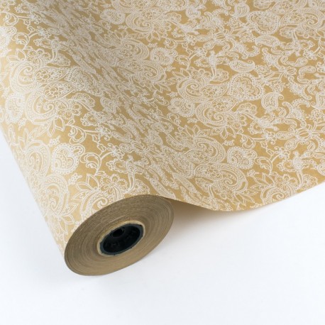 BOBINA PAPEL DE REGALO 70CM X 100M KRAFT HAVANA ALEGORIAS