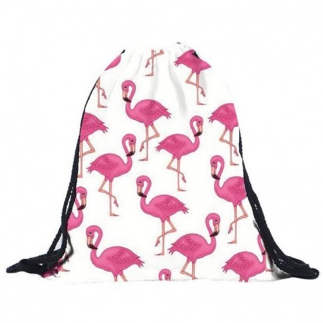 Mochilas Unisex, VENMO 3D Impresión Bolsas Drawstring Mochila Blanco A 