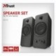 Trust Zelos - Set de Altavoces 2.0 con diseño metálico 24 W , Color Gris