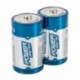 Powermaster 485322 - Pack de 2 pilas súper alcalinas, tipo D/LR20, color azul