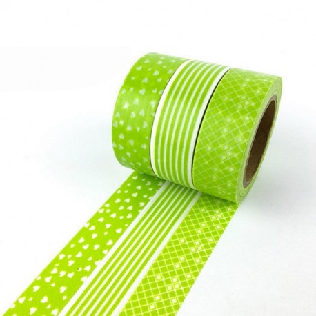 Allbusky colorido pegajoso adhesivo cinta de carrocero cinta adhesiva decorativa DIY Craft Decor Verde 3 