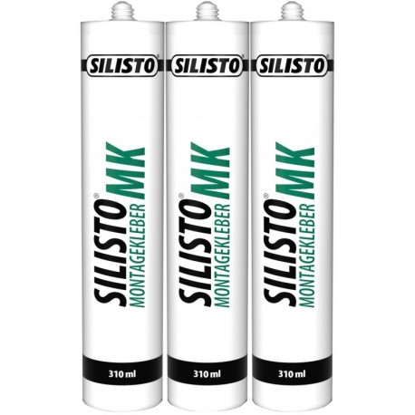 silisto Profi pegamento de montaje MK 3 x 310 ml, producto natural, 1 pieza, blanco, 7100 – 3