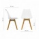 Silla Nórdica Pack 2 - Silla escandinava Blanca - silla nordic scandi inspirada en silla eames dsw - Mona - Elige tu color