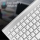JOYACCESS Pack de Teclado y Ratón Inalámbricos Multimedia compactos Teclado Wireless Silenciosa y Ratón-Blanco+Plata QWERTY 