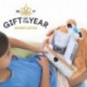 Gifts for Book Lovers Cojín para Lectura Infantil / Soporte para Libros Infantiles, iPad y Tablets | Perro de Peluche, Almoha
