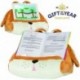 Gifts for Book Lovers Cojín para Lectura Infantil / Soporte para Libros Infantiles, iPad y Tablets | Perro de Peluche, Almoha