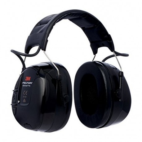 3M HRXS220A Protectores Auditivos con Radio FM, 32 dB, Negro