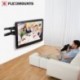 Fleximounts A22 Soporte de pared inclinable y giratorio para televisor con brazo articulado de movimiento completo cuadra a p