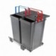 ELLETIPI Ecofil PF01 44B2 - Cubo de Basura de Reciclaje con Base diferenciada, extraíble, de plástico y Metal, Gris, 30 x 45 