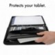 Portadocumentos iPad & Surface Pro de Nomalite | Elegante carpeta/maletín de viaje robusto con asa. Protege smartphone y tabl