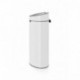 Brabantia Touch Bin Cubo de Basura, 40 litros, Acero Inoxidable, Blanco