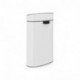 Brabantia Touch Bin Cubo de Basura, 40 litros, Acero Inoxidable, Blanco