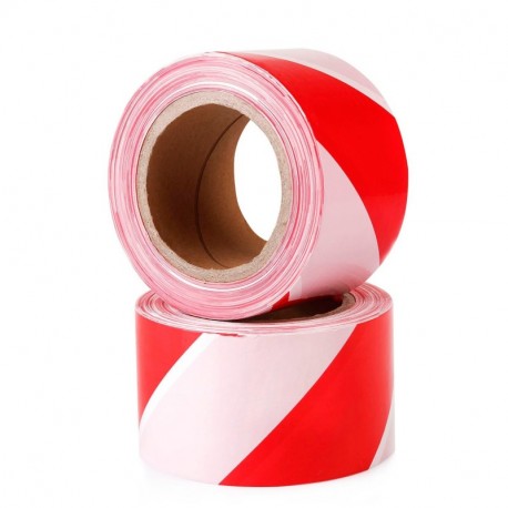 TopSoon Cinta Balizamiento Rojo y Blanco 200 m x 70 mm No Adhesivo 1 Rollo 